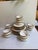 Brass 1990s Paragon"ATHENA" Pattern 31pc Dinner Set White and Gold Colors With Banded Border Gold Scrollwork For Sale - Image 8 of 16