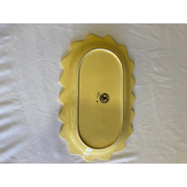 1990s 1990s Bordallo Pinheiro Yellow Bunny Platter For Sale - Image 5 of 6