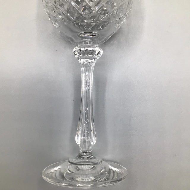 Transparent Mikasa Montclair Wine Glasses Blown Cut Crystal-Set of 7 For Sale - Image 8 of 13
