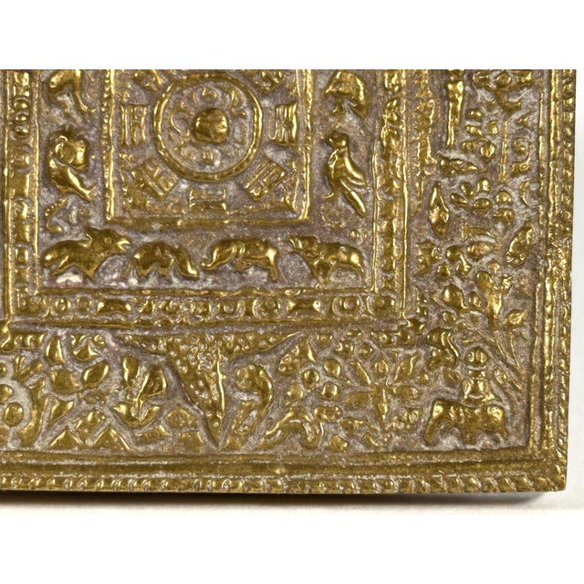 Late 19th Century Antique Tibetan Dharma Zodiac Mandala Talisman Finial Pull For Sale - Image 5 of 14