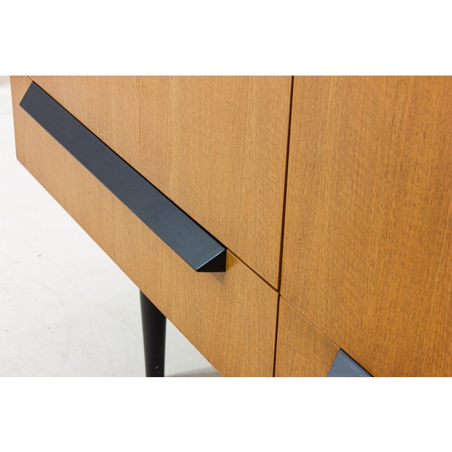 Modernist Belgian Sideboard in Maple, 1960s For Sale - Image 9 of 11