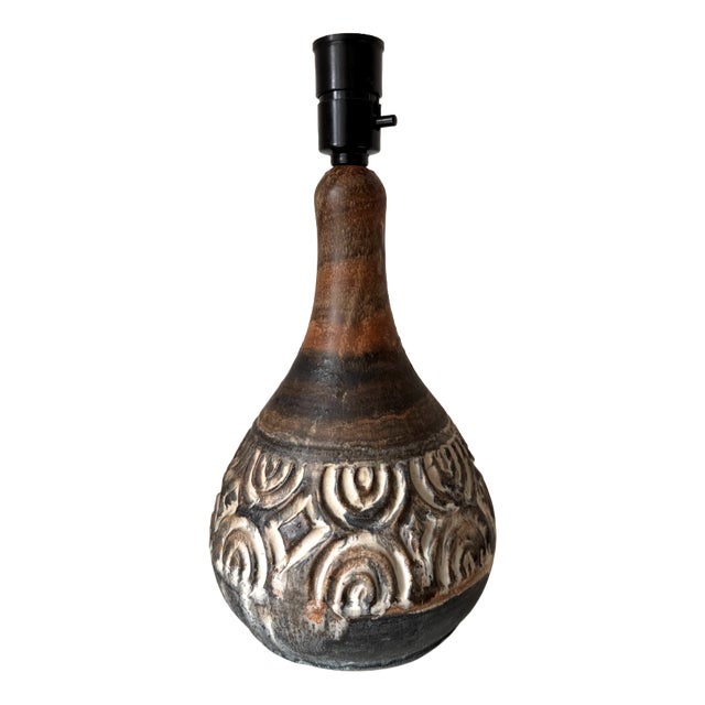 Danish Studio Pottery Stoneware Table Lamp by Birte Vedel Howards, 1960s For Sale