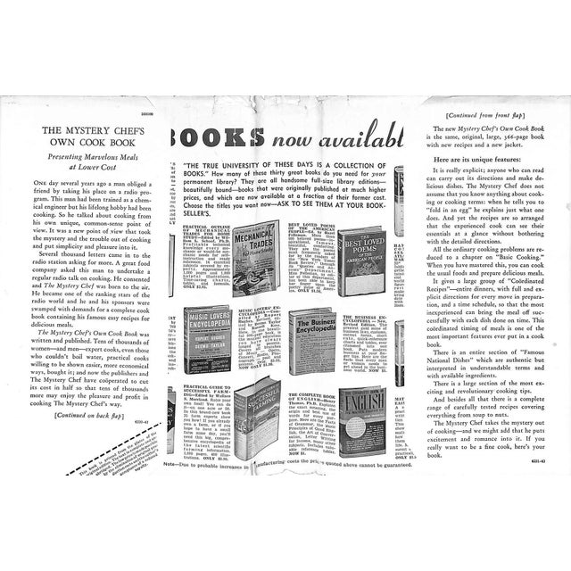 1930s "The Mystery Chef's Own Cook Book" 1934 Macpherson, John For Sale - Image 5 of 10