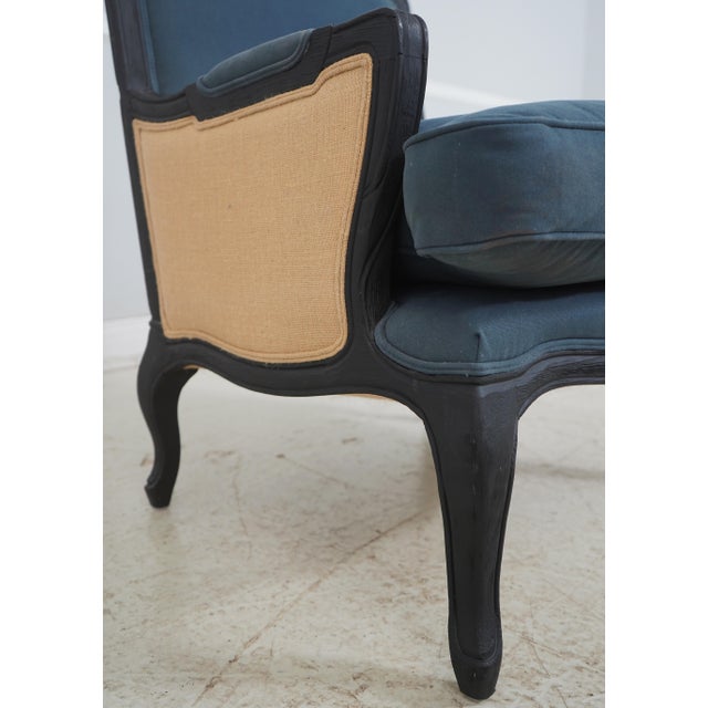 Wood Pair Restoration Hardware French Louis XV Bergere Chairs For Sale - Image 7 of 18