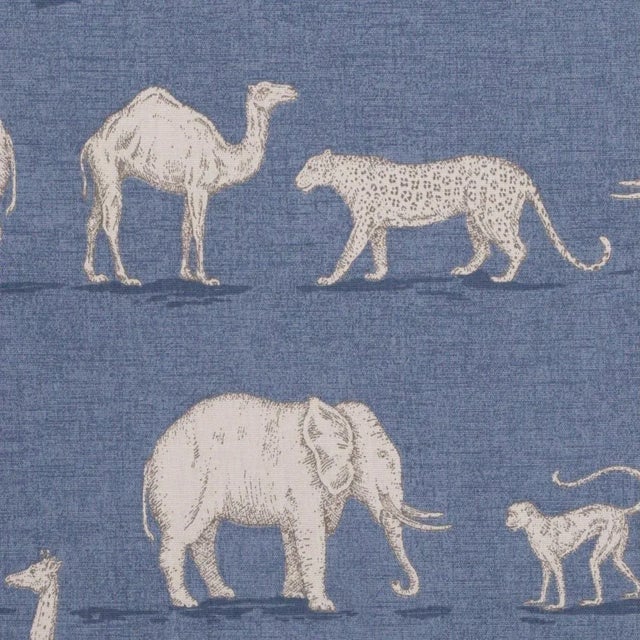 Not Yet Made - Made To Order Iliv Prairie Animals Denim Fabric For Sale - Image 5 of 6