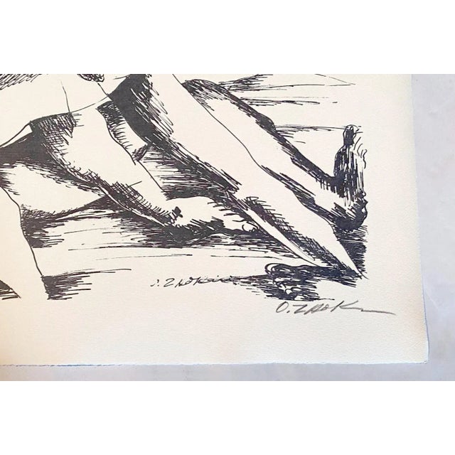 Modern Ossip Zadkine, The Labor of Hercule: Fight Against Hippolyte, Queen of the Amazons, 1960, Lithograph For Sale - Image 3 of 4