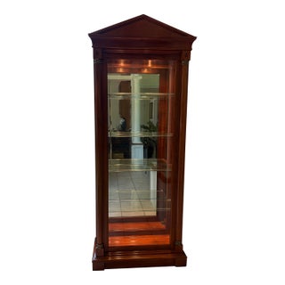 1990s Ethan Allen Medallion Curio Cabinet 1 For Sale