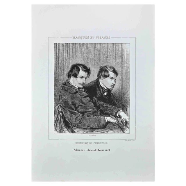 Paul Gavarni, Messieurs du Feuilleton, Lithograph, 1850s For Sale
