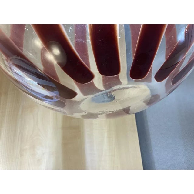 Metal Transparent and Brown Sphere Pendant in Murano Glass from Simoeng For Sale - Image 7 of 10
