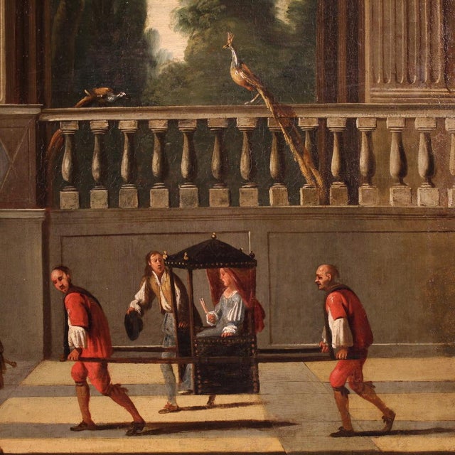 Italian Artist, Architectural Capriccio, 1660, Oil on Canvas For Sale - Image 8 of 16