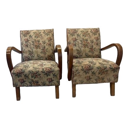 Art-Deco Mad-Man Model C Chairs by Halabala by Up- Zavody, 1920, Set of 2 For Sale