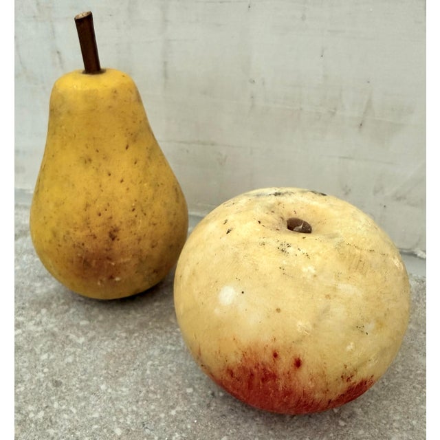 Italian Vintage Italian Alabaster Stone Fruit Collection of 9 For Sale - Image 3 of 12