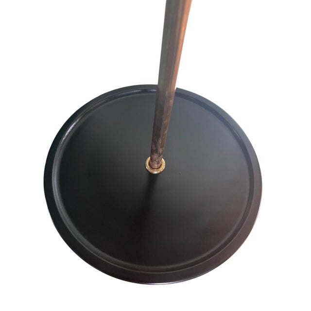 Contemporary Brass Floor Lamp with Tray Table by David Iatesta For Sale - Image 3 of 7