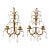 Pair of Vintage Italian Gold Gilt Tole Wall Sconces With Crystal Prisms – Hollywood Regency / Florentine For Sale
