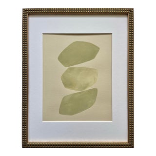 2026 "Delicato" Contemporary Minimalist Painting on Paper by Artist r.k. Red For Sale