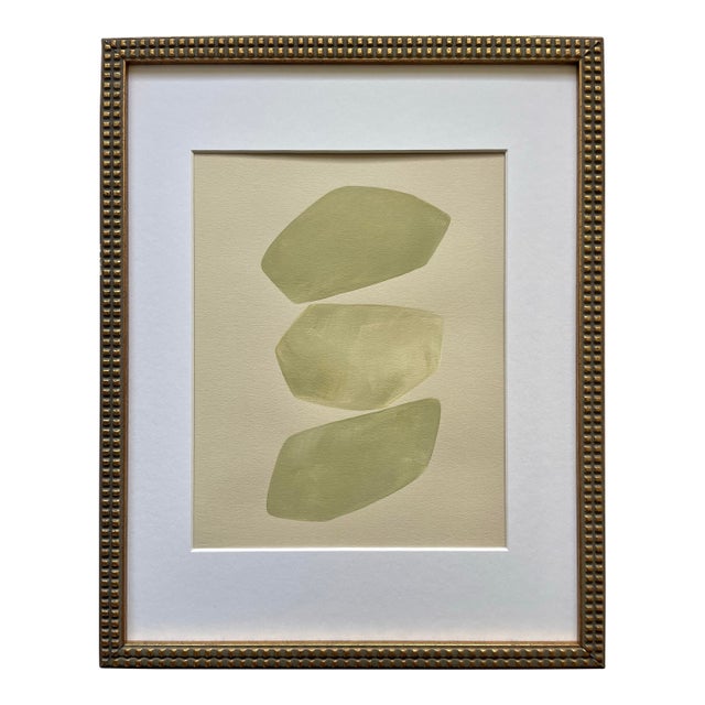 2026 "Delicato" Contemporary Minimalist Painting on Paper by Artist r.k. Red For Sale