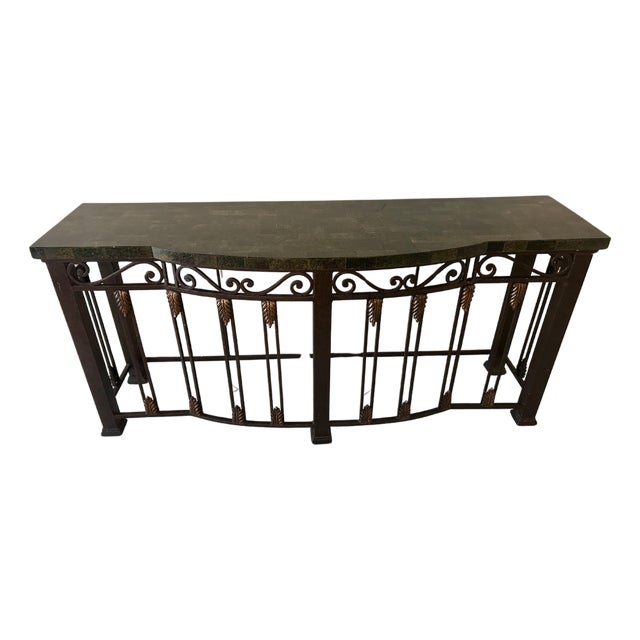 Late 20th Century Tessellated Marble Credenza For Sale