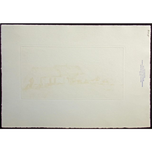 1990s Roger Hebbelinck Hand Signed Vintage Aquatint Etching Farm Houses For Sale - Image 5 of 8