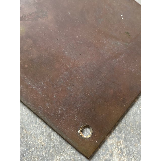 Metal Primitive Unlacquered Brass Door Pulls, a Pair For Sale - Image 7 of 12