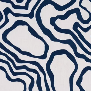 Schumacher Defeo Embroidery Fabric In Indigo