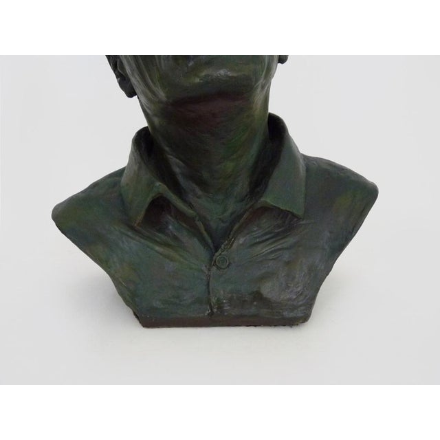 J. Pignol, Bust of Marcel Pagnol, 1970s, Terracotta For Sale - Image 3 of 10