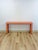 Mid-Century Modern Vintage Salmon Laminate Narrow Console Sofa Table Postmodern Retro Slim For Sale - Image 3 of 12