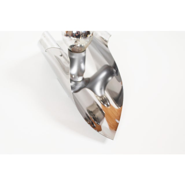 Vintage Space Age Wall Lamps in Polished Metal from Polam, 1970s, Set of 2 For Sale - Image 9 of 10