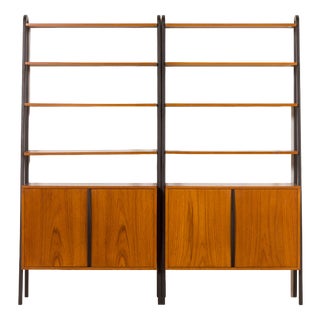 Mid-Century Modern Free Standing Wall Unit by Brantorps, 1960s, Set of 2 For Sale