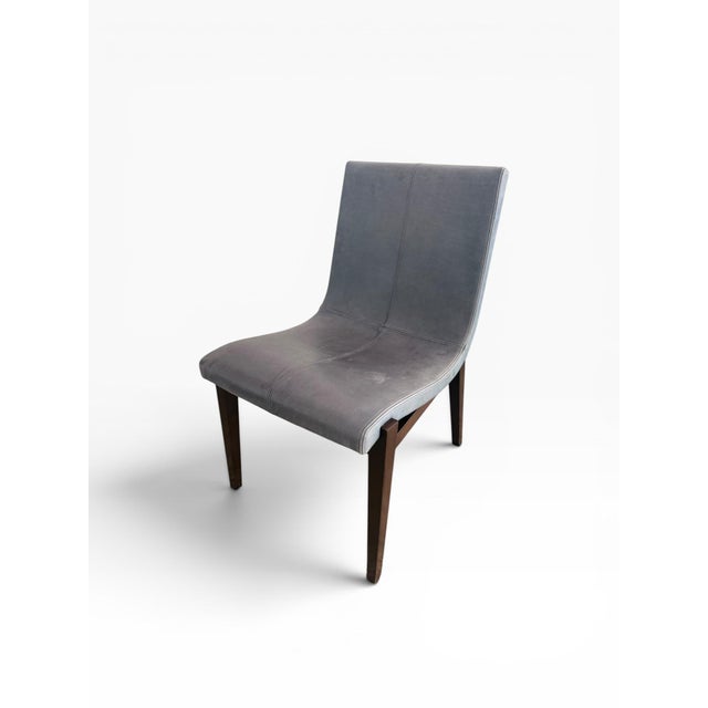 Set of 6 Holly Hunt Studio H Modern Leather Dining Chairs For Sale In Boston - Image 6 of 14