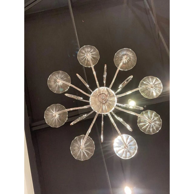 Modern Pink Murano Glass Chandelier With 8 Lights For Sale - Image 9 of 11