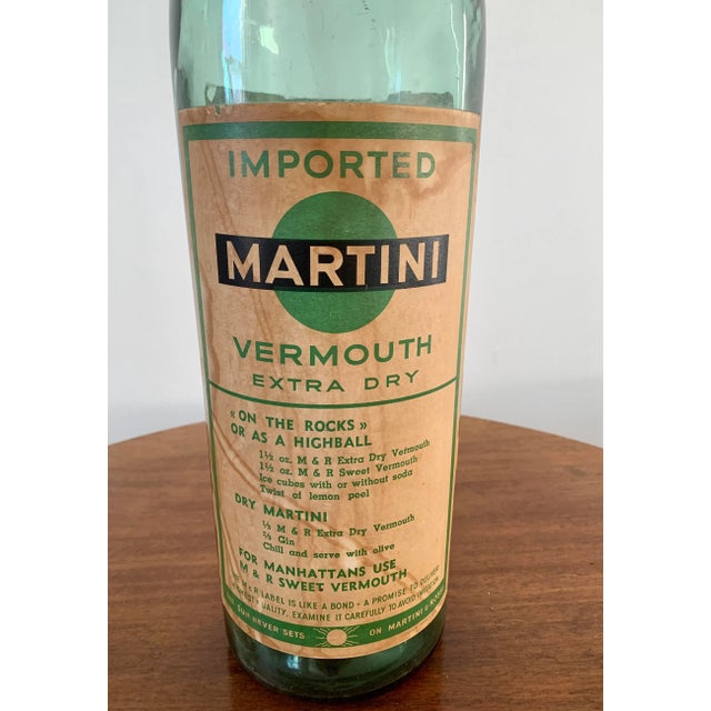 Mid-20th Century Extra Large Martini & Rossi Vermouth Glass Bottle For Sale - Image 9 of 13