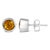 .925 Sterling Silver 6MM Bezel Set Created Yellow Citrine Solitaire Stud Earrings, A Pair For Sale - Image 4 of 5