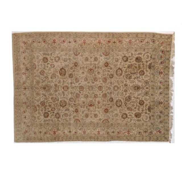 Beige 1960s Vintage Persian Kashan Rug For Sale - Image 8 of 8