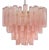 Murano Pink Glass Tronchi Chandelier, 1990s For Sale