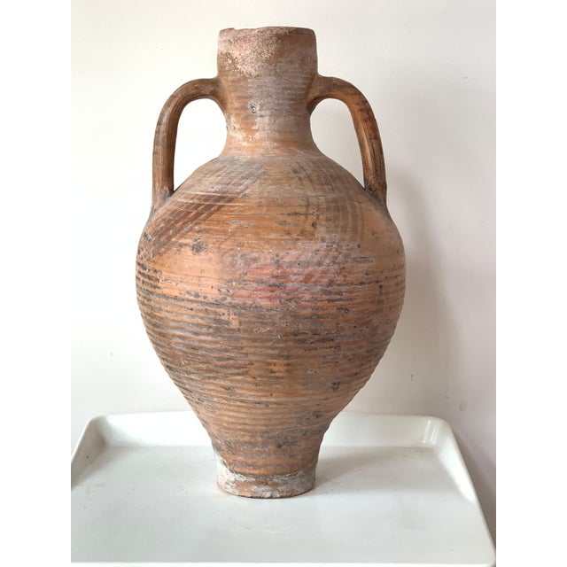 19h Century Picher "Cantaro" from Calanda, Spain, Terracotta Vase For Sale - Image 16 of 18