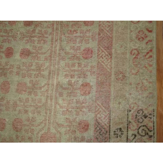 Antique Zabihi Collection Pomegranate Khotan Gallery Rug - 6'3" x 13' For Sale - Image 4 of 6