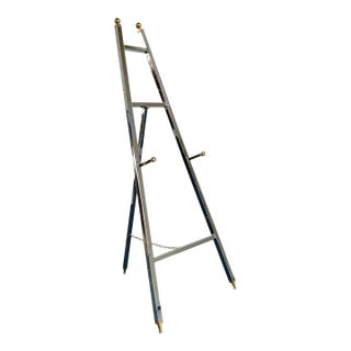 Vintage Chrome and Brass Easel For Sale