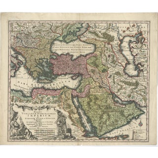 Antique Map of the Ottoman Empire from Matthäus Seutter, 1740 For Sale