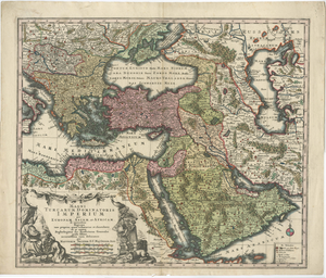 Antique Map of the Ottoman Empire from Matthäus Seutter, 1740