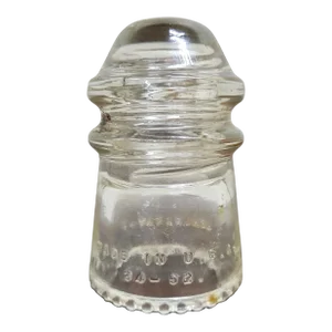 Vintage Clear Glass Hemingray-9 Insulator