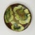 Mid 20th Century Vintage Round Art Pottery Ceramic Decorative Plate With Lime Green Volcanic Abstract Design For Sale - Image 5 of 6