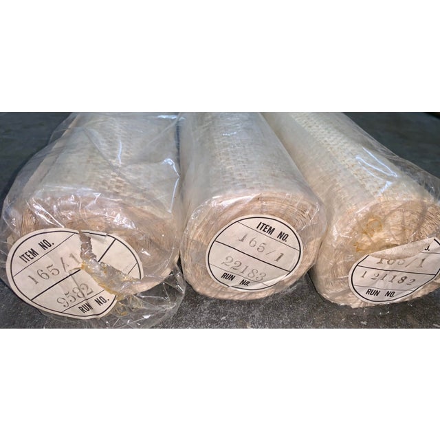 Vintage Schumacher Handmade Japanese Grasscloth Wallcovering - 3 Matching Rolls For Sale - Image 4 of 7