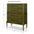 Regency style, this oak cabinet features center panels of Olive Ash Burl outlined by brass-finished metal , The tapered...