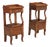 Antique Bedside Tables in Walnut with Drawers, Italy, 19th Century, Set of 2 For Sale