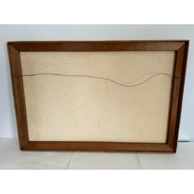 Vintage 1960s Multi-Colored Abstract Oil Painting by Frederic M. Faillace For Sale - Image 9 of 9