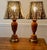 Mid-Century Modern Wooden Table Lamps With Metal Tree Silhouette Shades For Sale - Image 3 of 12