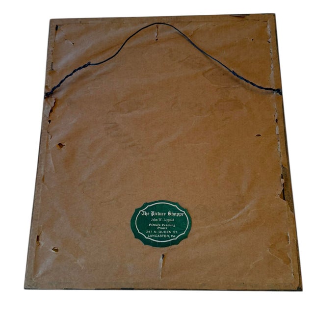 Gold Framed Antique German Handcolored Lithograph Print “The Elk Hunt” Reproduction For Sale - Image 10 of 12