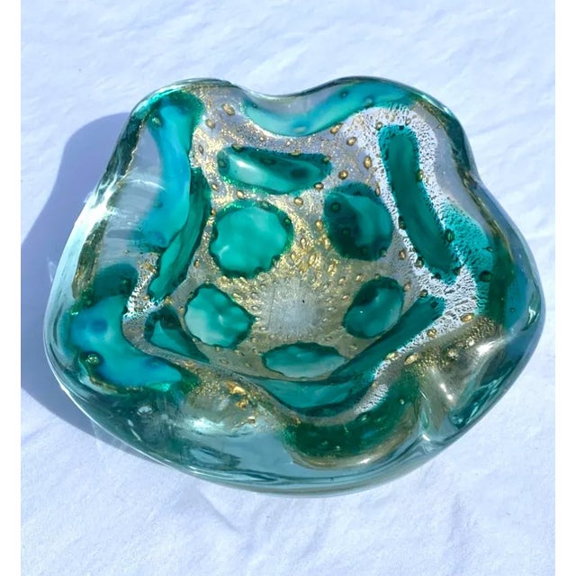 Vintage Murano Art Glass Bowl For Sale - Image 12 of 12