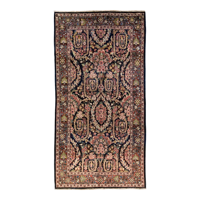 Multicolor Antique Persian Meshakabad Handmade Wool Rug With Allover Design For Sale