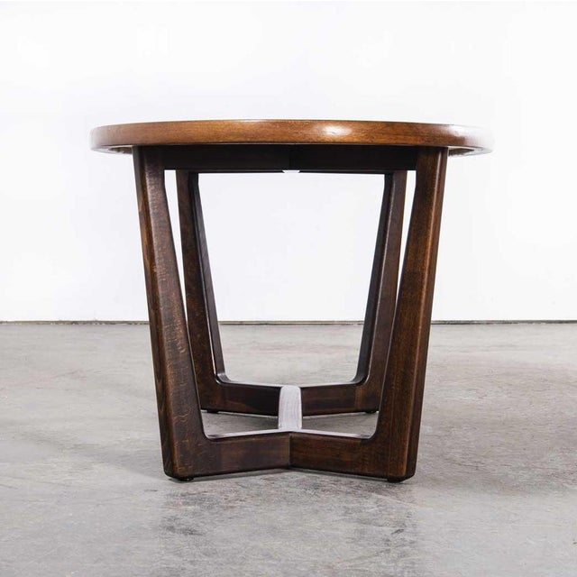 Czech Low Oval Occasional Table from Drevotvar, 1970s For Sale - Image 4 of 10